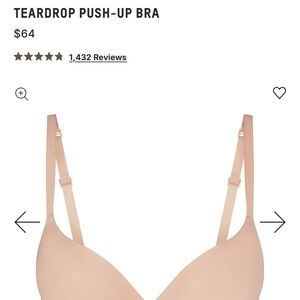 SKIMS Teardrop Push-Up Bra - MICA 38C